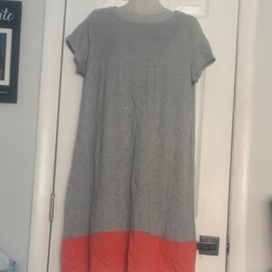 Boden Gray and Red Mini Dress